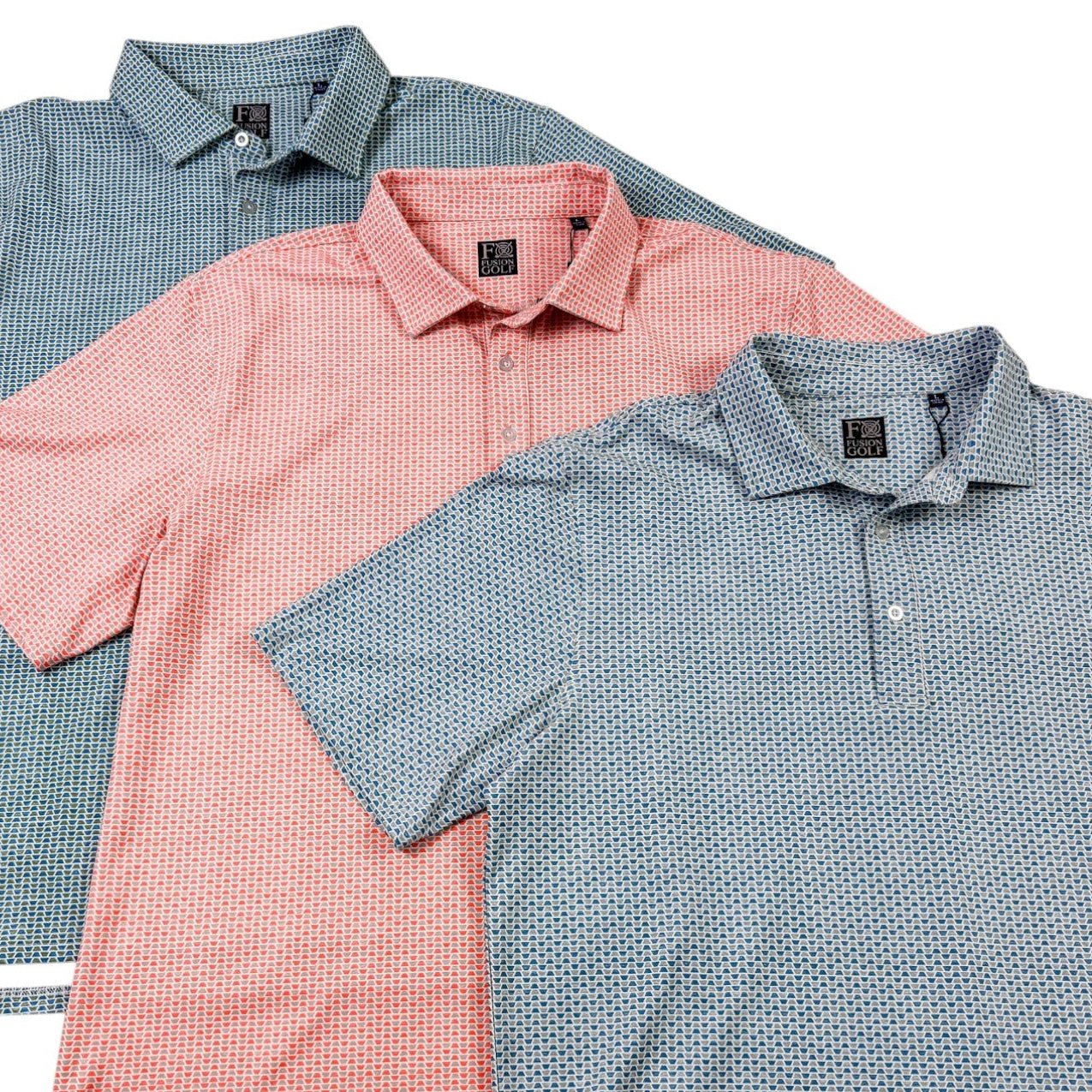 Heather Geo Performance Golf Polo - F/X Fusion Golf - Polo - All Colors