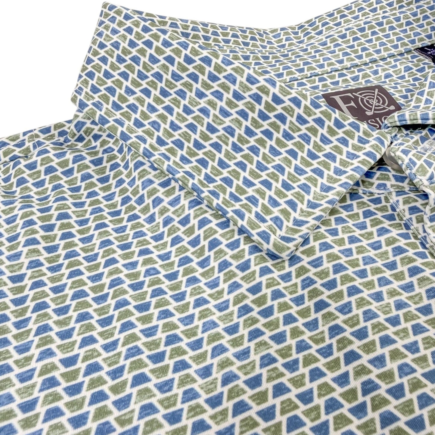 Heather Geo Performance Golf Polo - F/X Fusion Golf - Polo - Olive