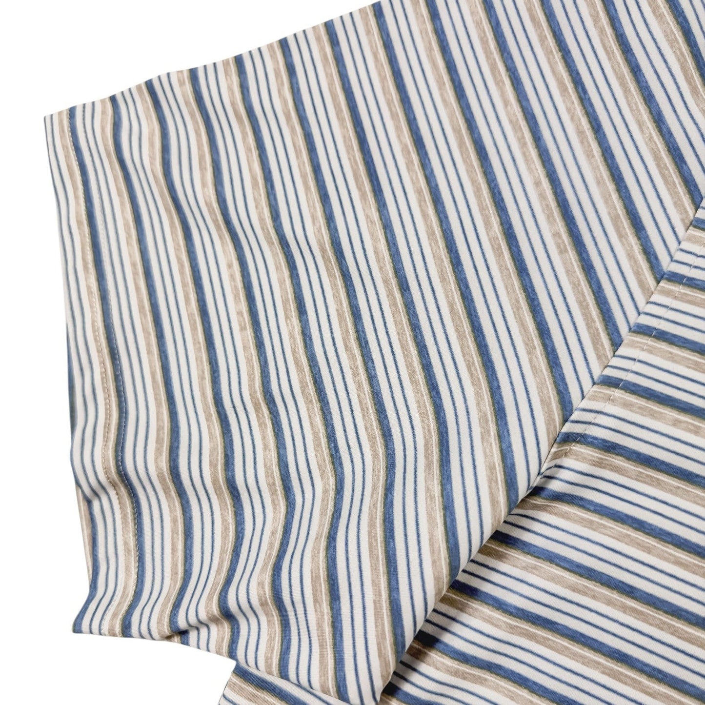 Heather Stripe Performance Golf Polo - F/X Fusion Golf - Polo - tan