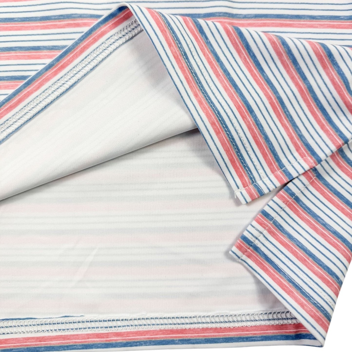 Heather Stripe Performance Golf Polo - F/X Fusion Golf - Polo - Coral