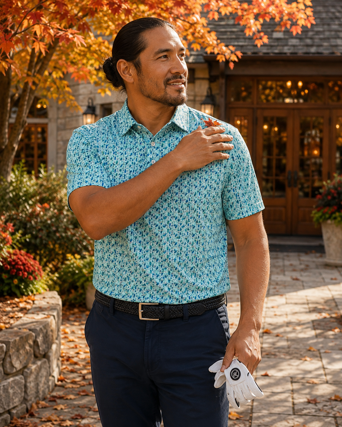 Martini Mania Performance Golf Polo - F/X Fusion Golf - Polo - Aqua - M
