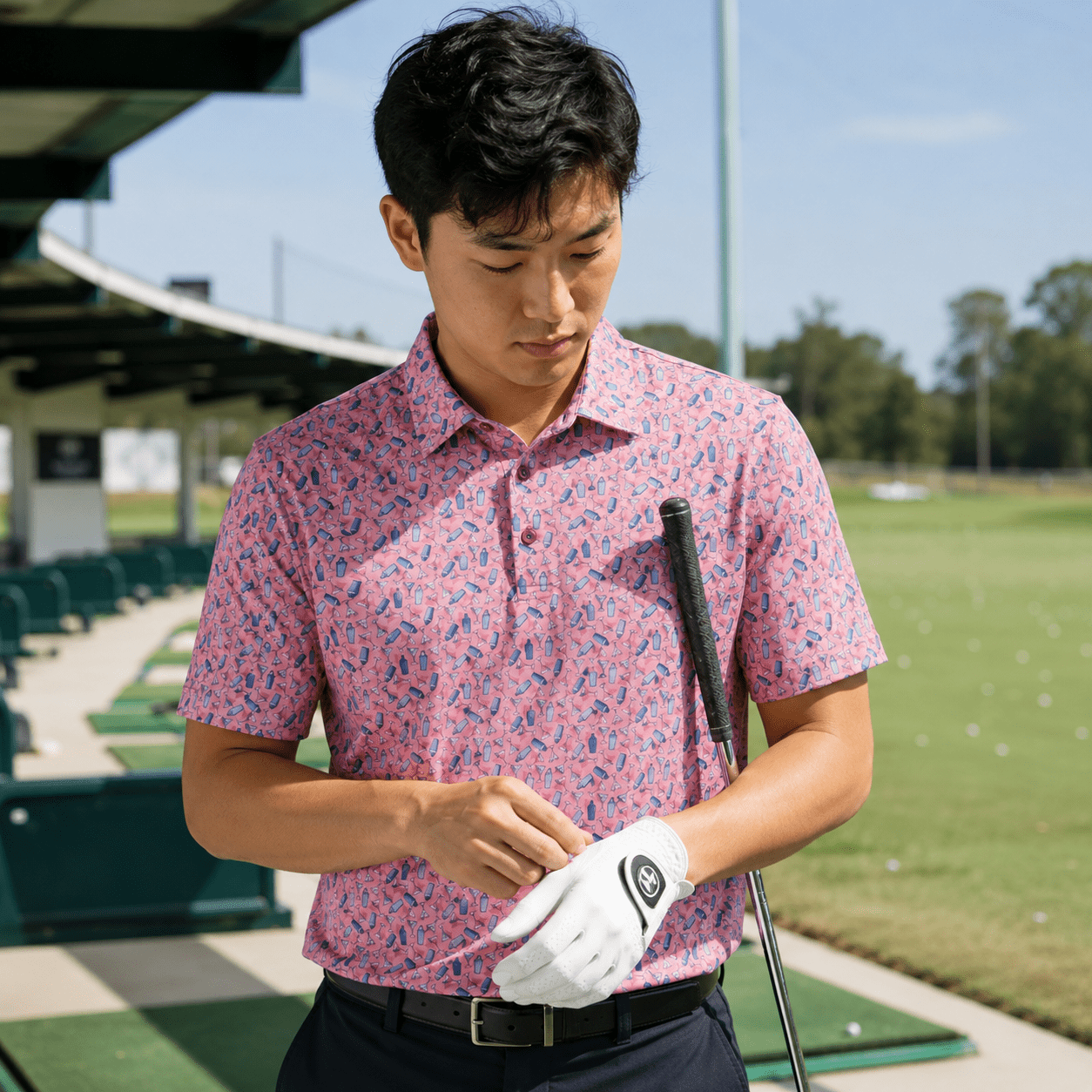 Martini Mania Performance Golf Polo - F/X Fusion Golf - Polo - Coral
