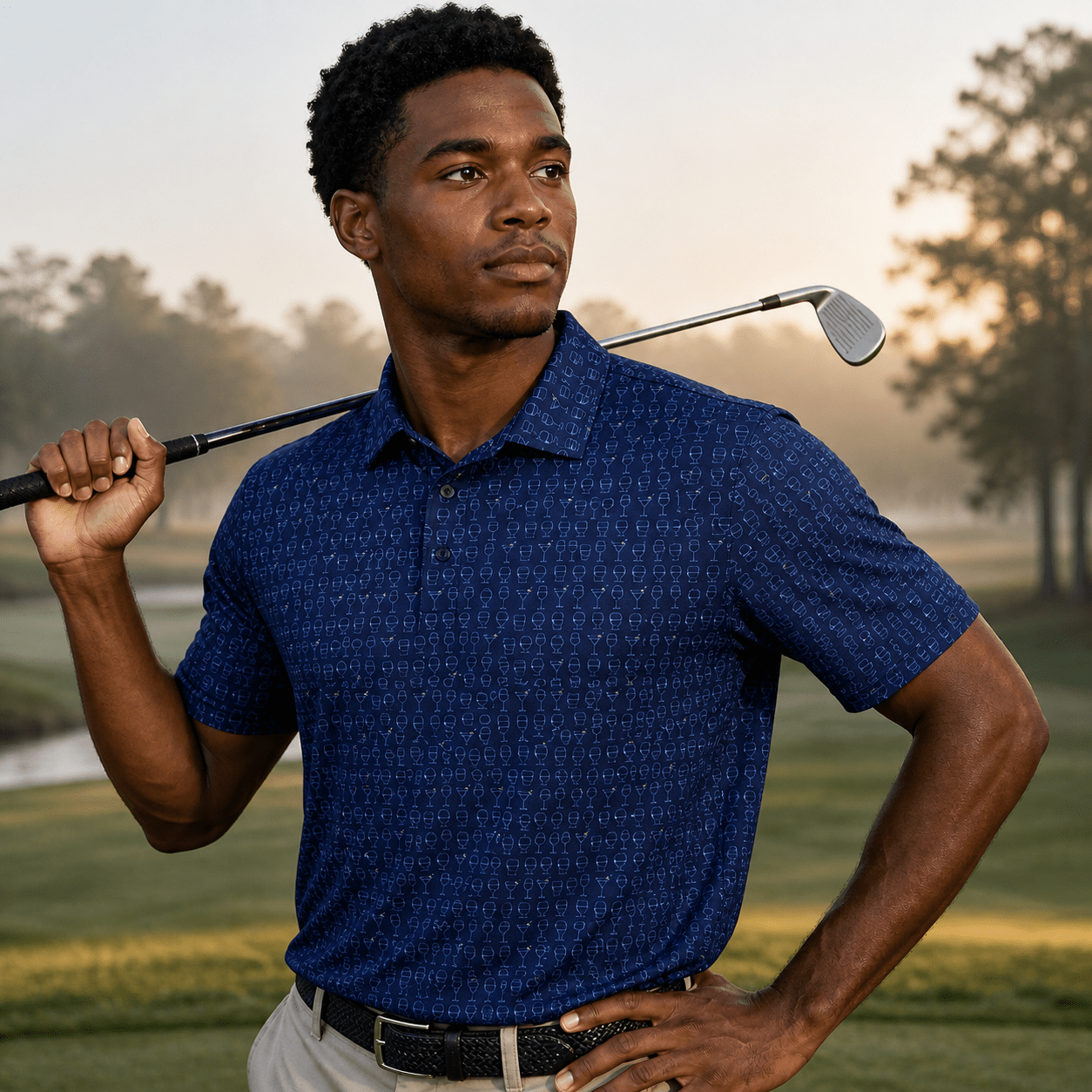 Olive’s Anyone Polo - F/X Fusion Golf - Polo - Navy