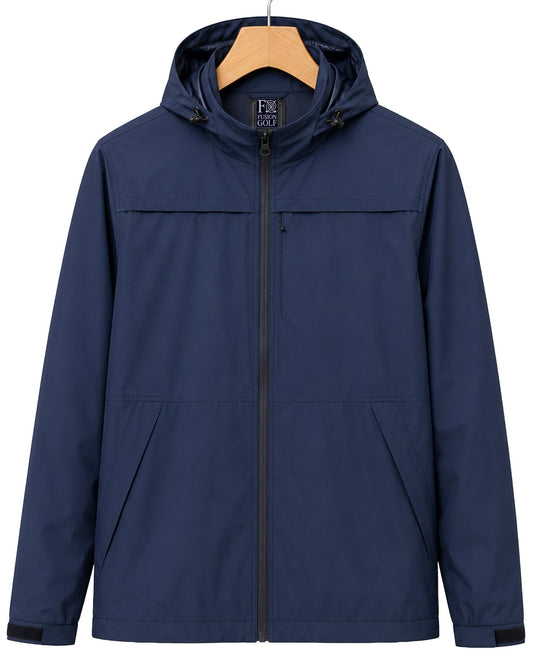 Performance Full Zip Rain Jacket - F/X Fusion Golf - Jacket - Navy
