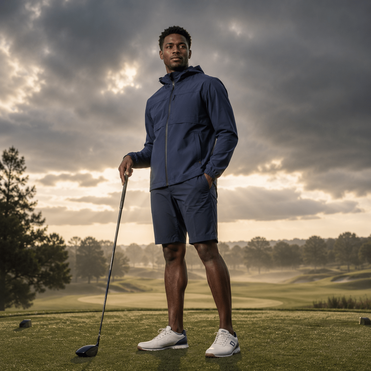 Performance Full Zip Rain Jacket - F/X Fusion Golf - Jacket - Navy