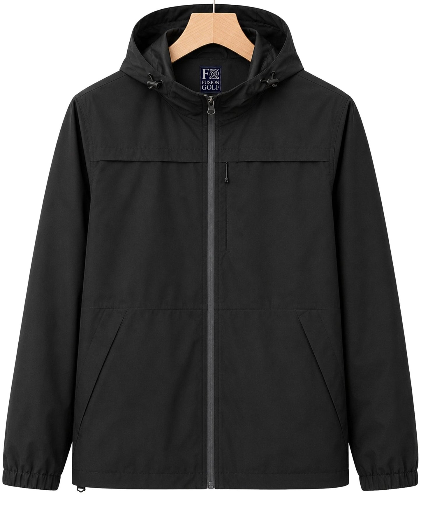 Performance Full Zip Rain Jacket - F/X Fusion Golf - Jacket - Black
