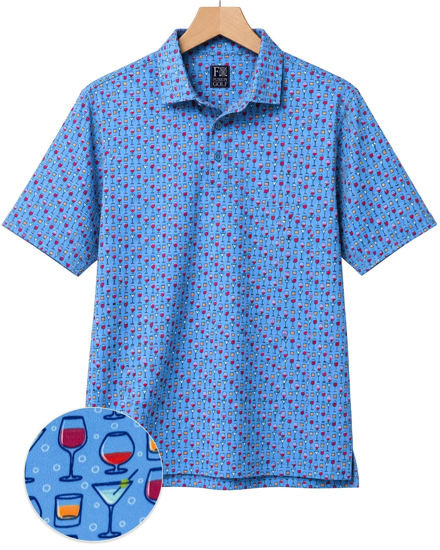 Pick A Flavor Polo - F/X Fusion Golf - Polo - Blue