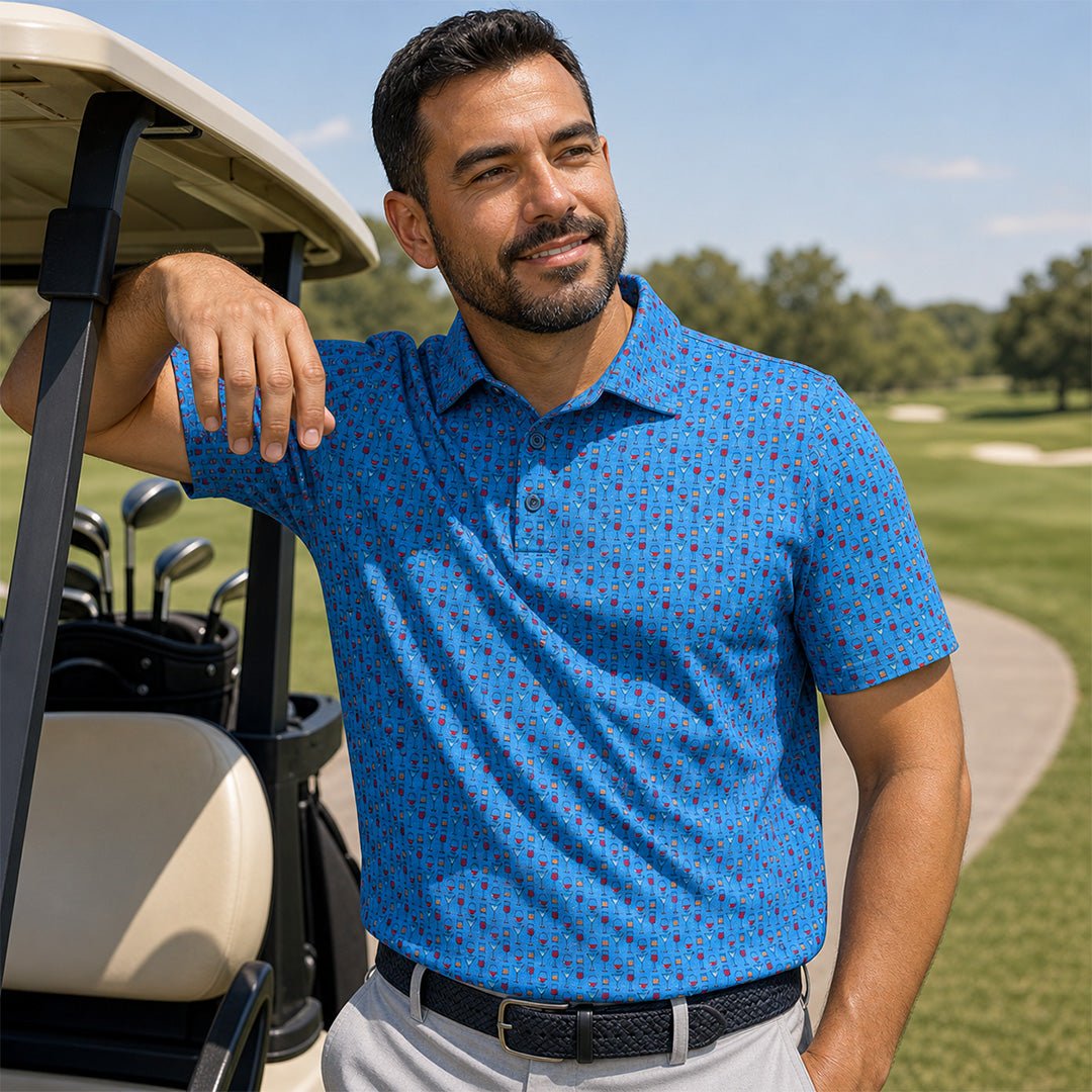 Pick A Flavor Polo - F/X Fusion Golf - Polo - Blue