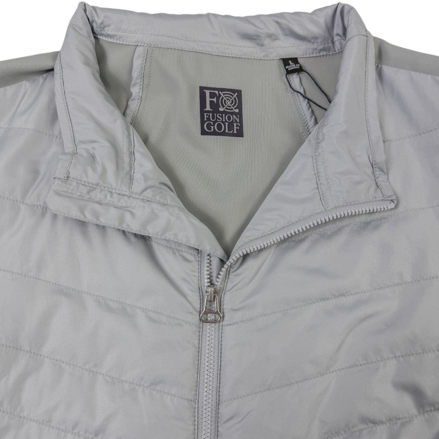 Player’s Full Zip Golf Vest - F/X Fusion Golf - Vest - Silver