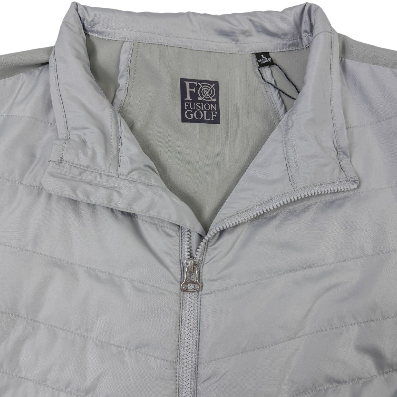 Player’s Full Zip Golf Vest - F/X Fusion Golf - Vest - Silver