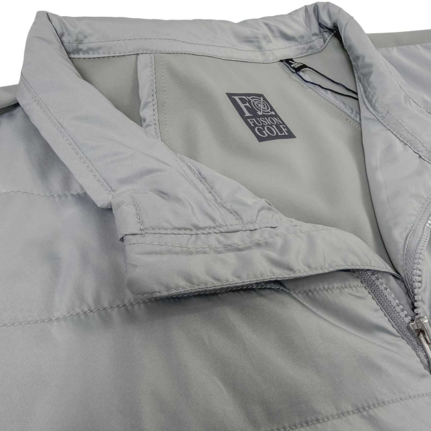 Player’s Full Zip Golf Vest - F/X Fusion Golf - Vest - Silver