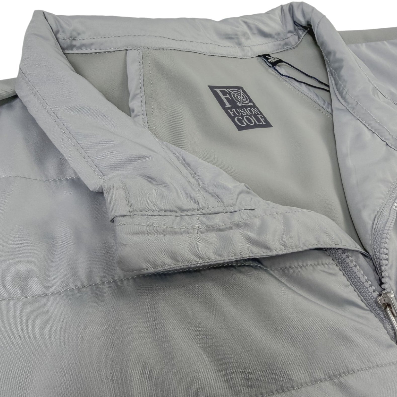 Player’s Full Zip Golf Vest - F/X Fusion Golf - Vest - Silver