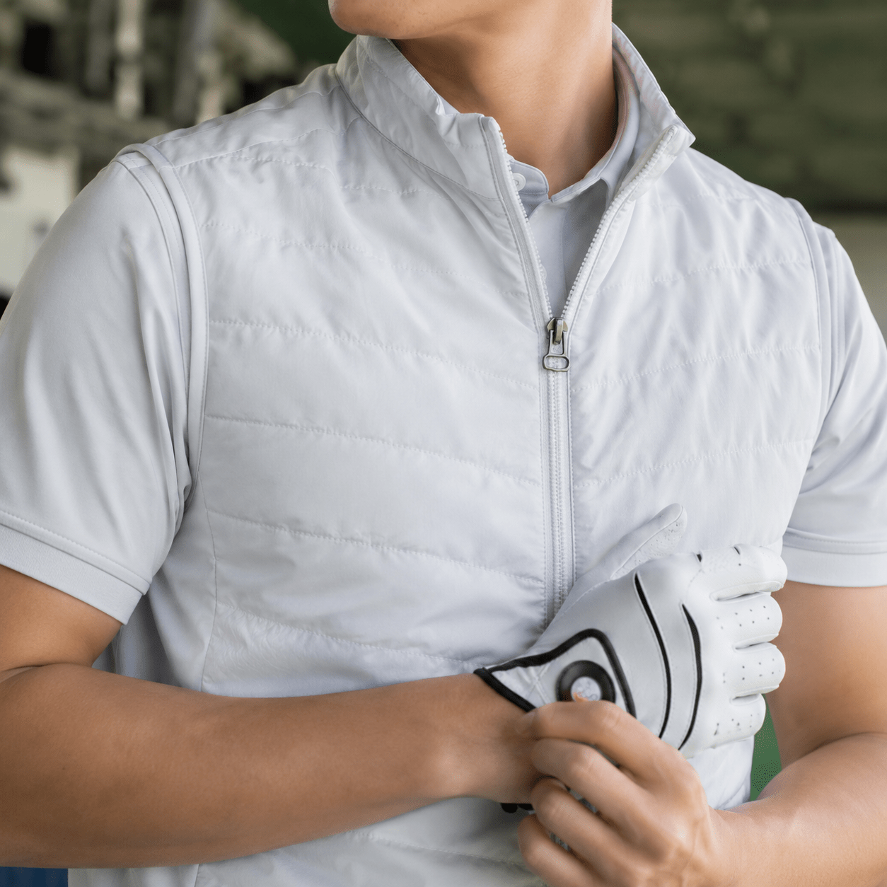 Player’s Full Zip Golf Vest - F/X Fusion Golf - Vest - White