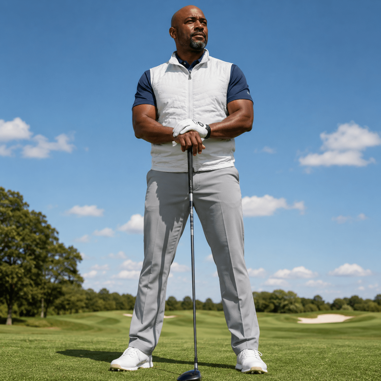 Player’s Full Zip Golf Vest - F/X Fusion Golf - Vest - White