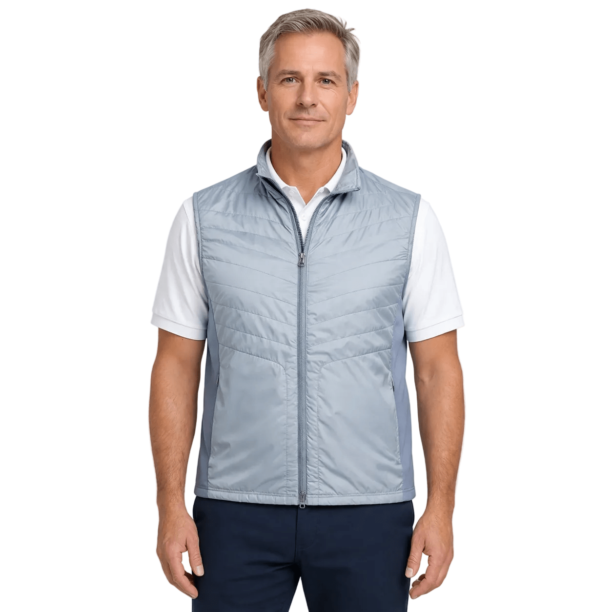 Player’s Full Zip Golf Vest - F/X Fusion Golf - Vest - Steel