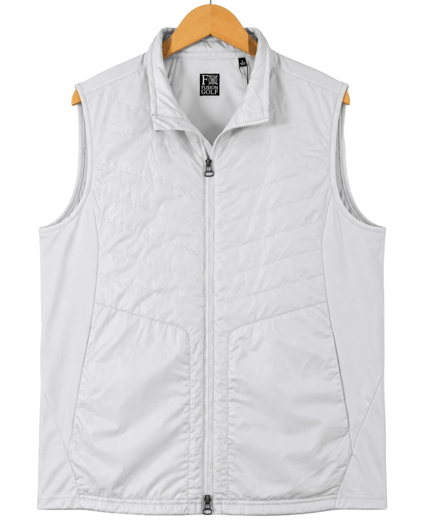 Player’s Full Zip Performance Golf Vest - F/X Fusion Golf - Vest - White