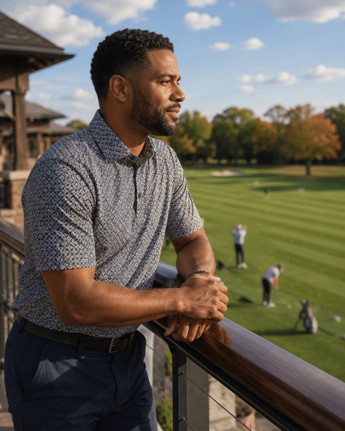 Shadow Dots Performance Golf Polo - F/X Fusion Golf - Polo - Black - M