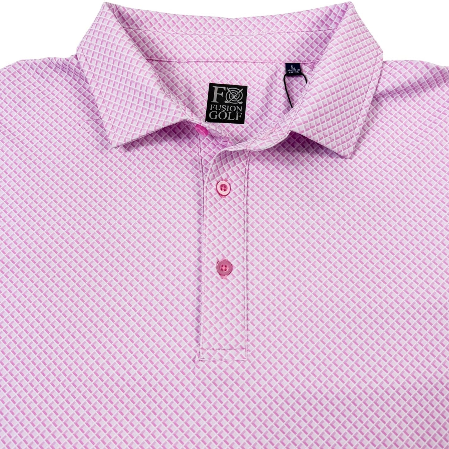 Shady Pane Performance Golf Polo - F/X Fusion Golf - Polo - Pink
