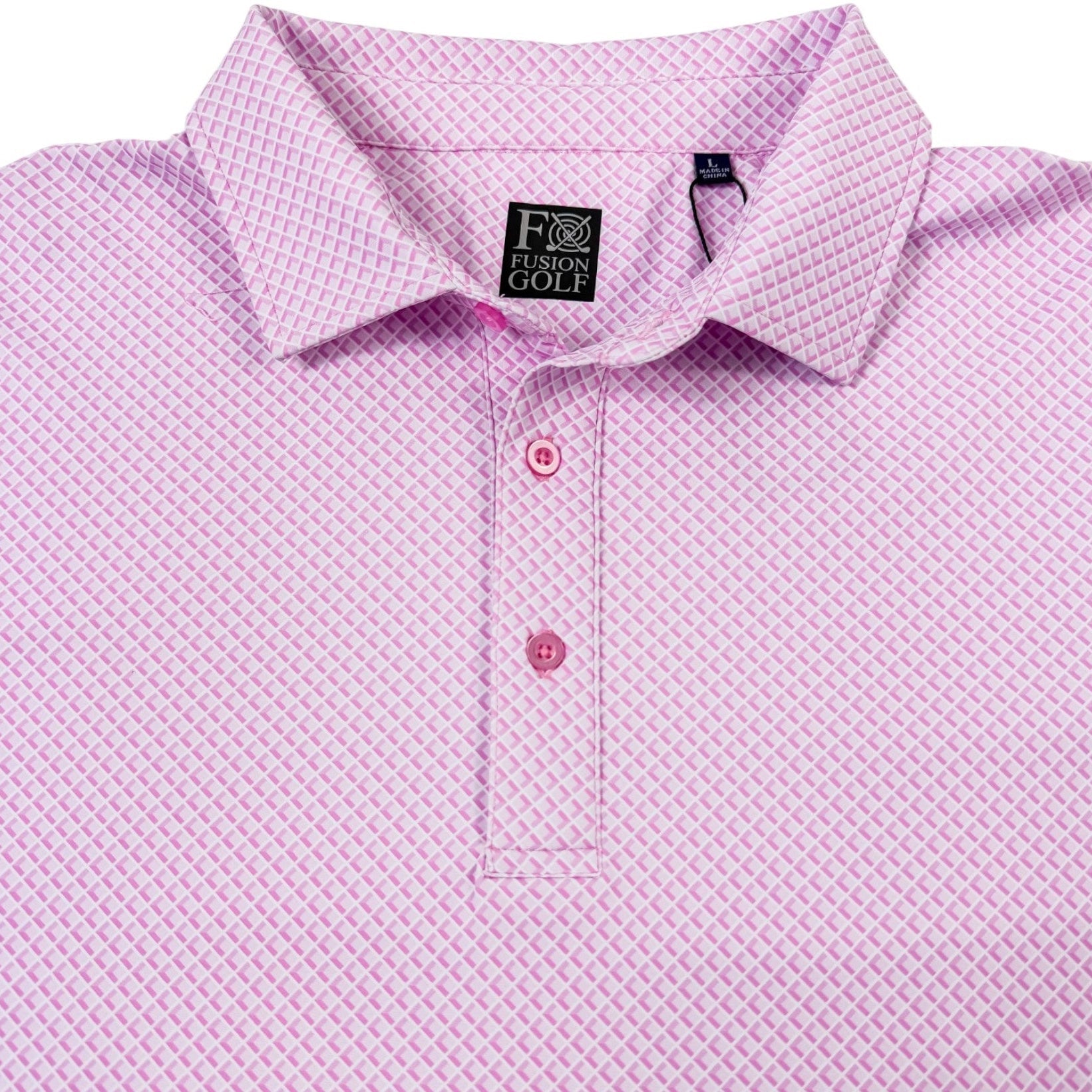 Shady Pane Performance Golf Polo - F/X Fusion Golf - Polo - Pink