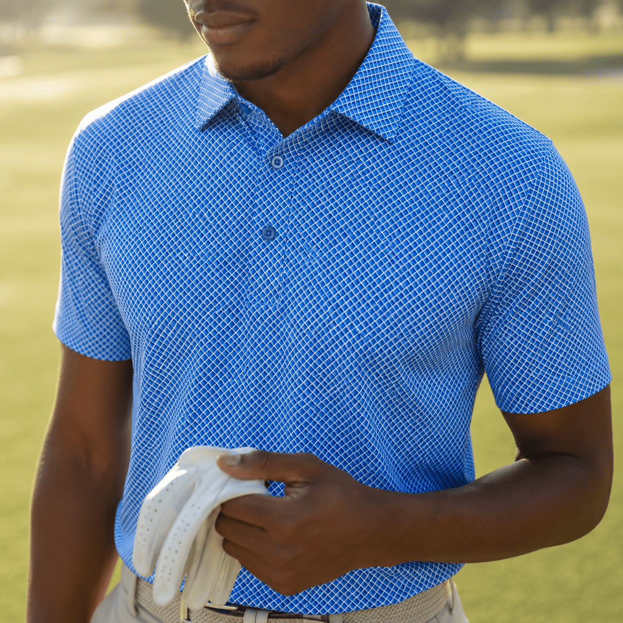 Shady Pane Performance Golf Polo - F/X Fusion Golf - Polo - Blue