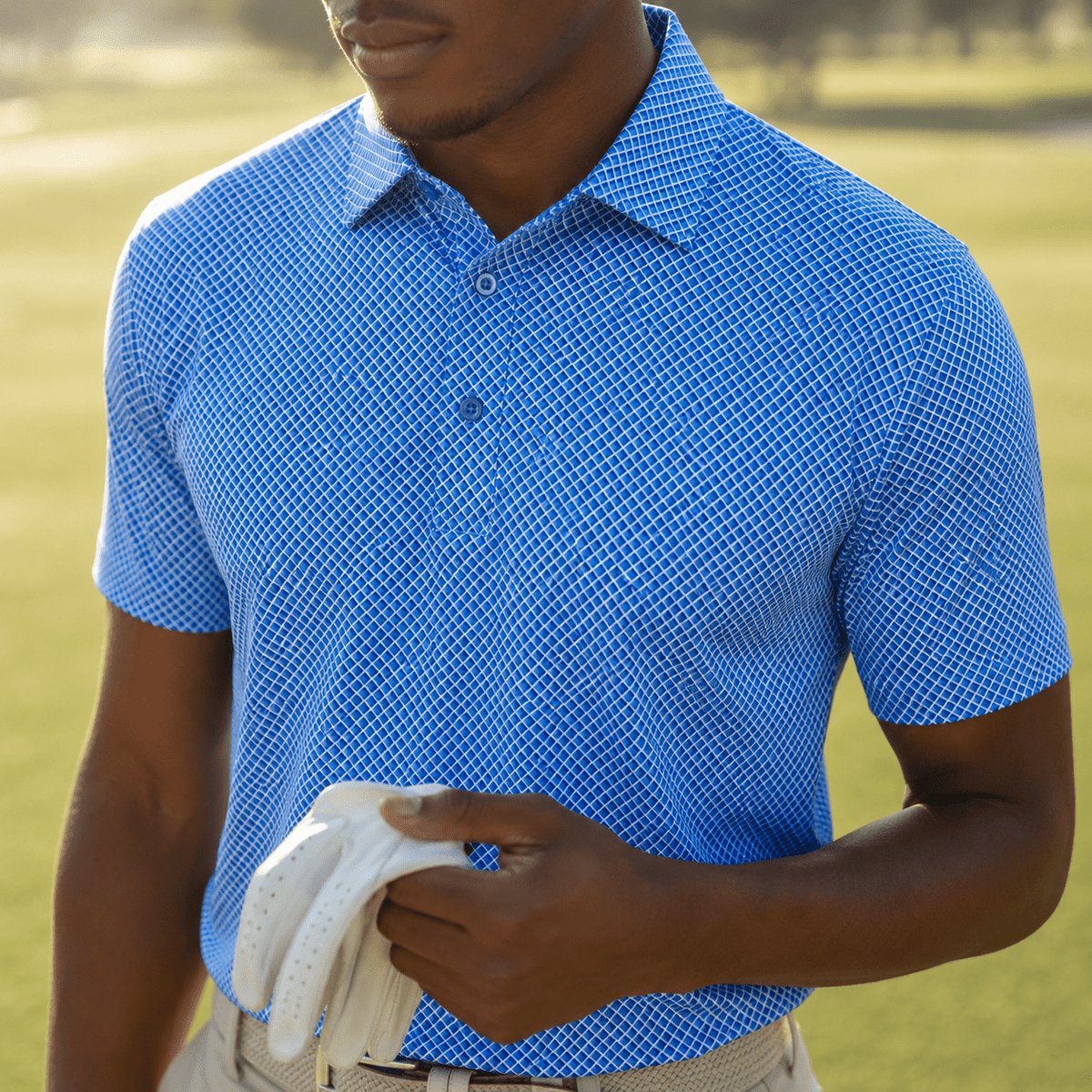 Shady Pane Performance Golf Polo - F/X Fusion Golf - Polo - Blue