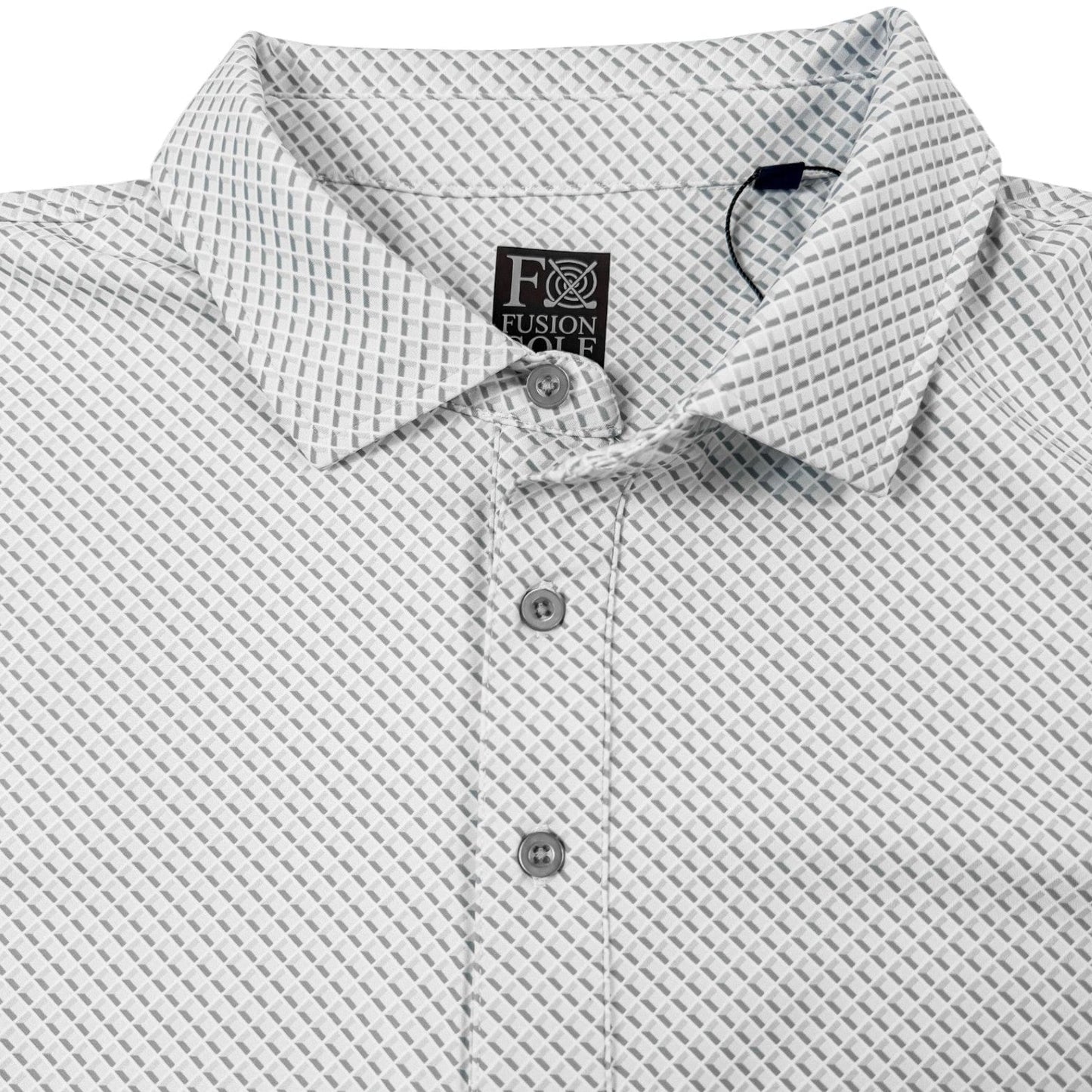 Shady Pane Performance Golf Polo - F/X Fusion Golf - Polo - Silver