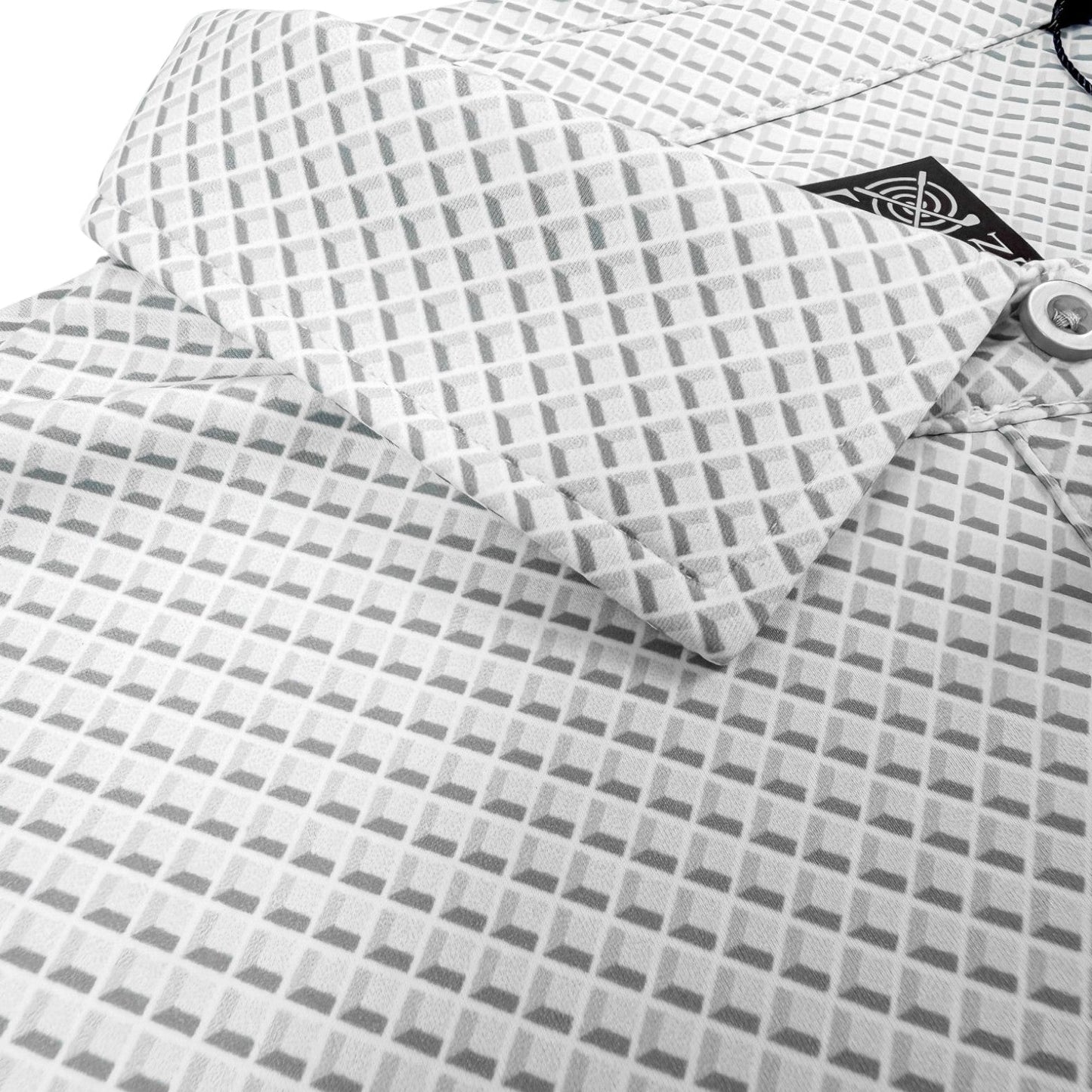 Shady Pane Performance Golf Polo - F/X Fusion Golf - Polo - Silver
