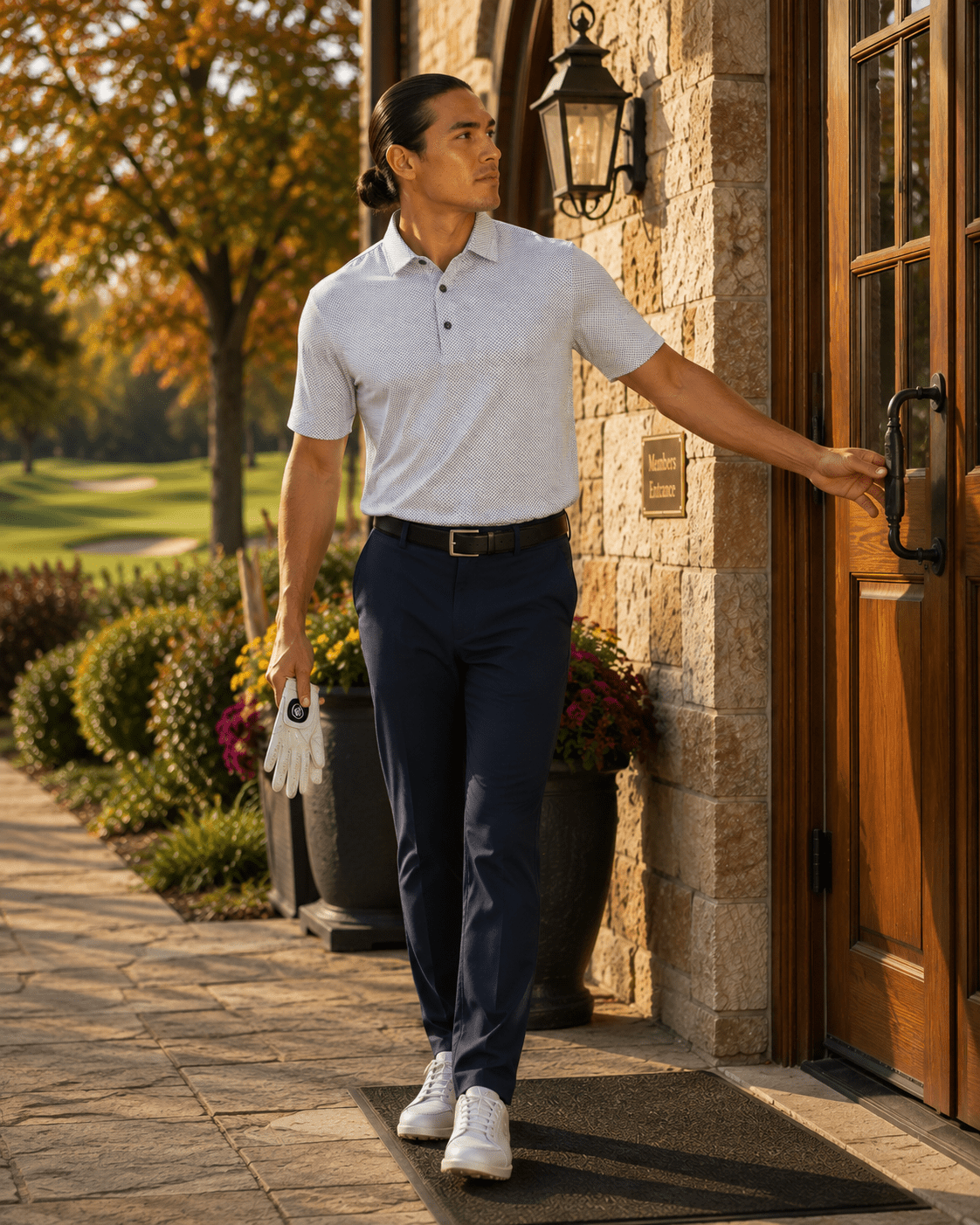 Shady Pane Performance Golf Polo - F/X Fusion Golf - Polo - Silver - M