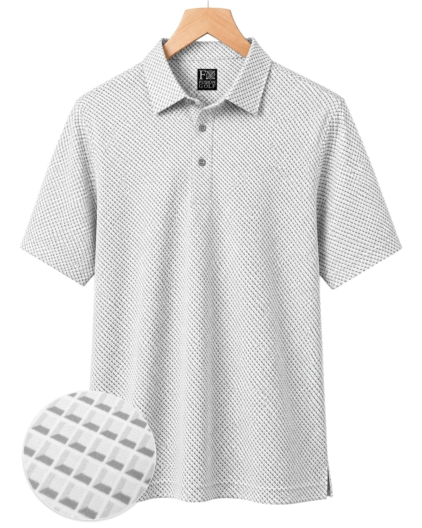 Shady Pane Performance Golf Polo - F/X Fusion Golf - Polo - Silver