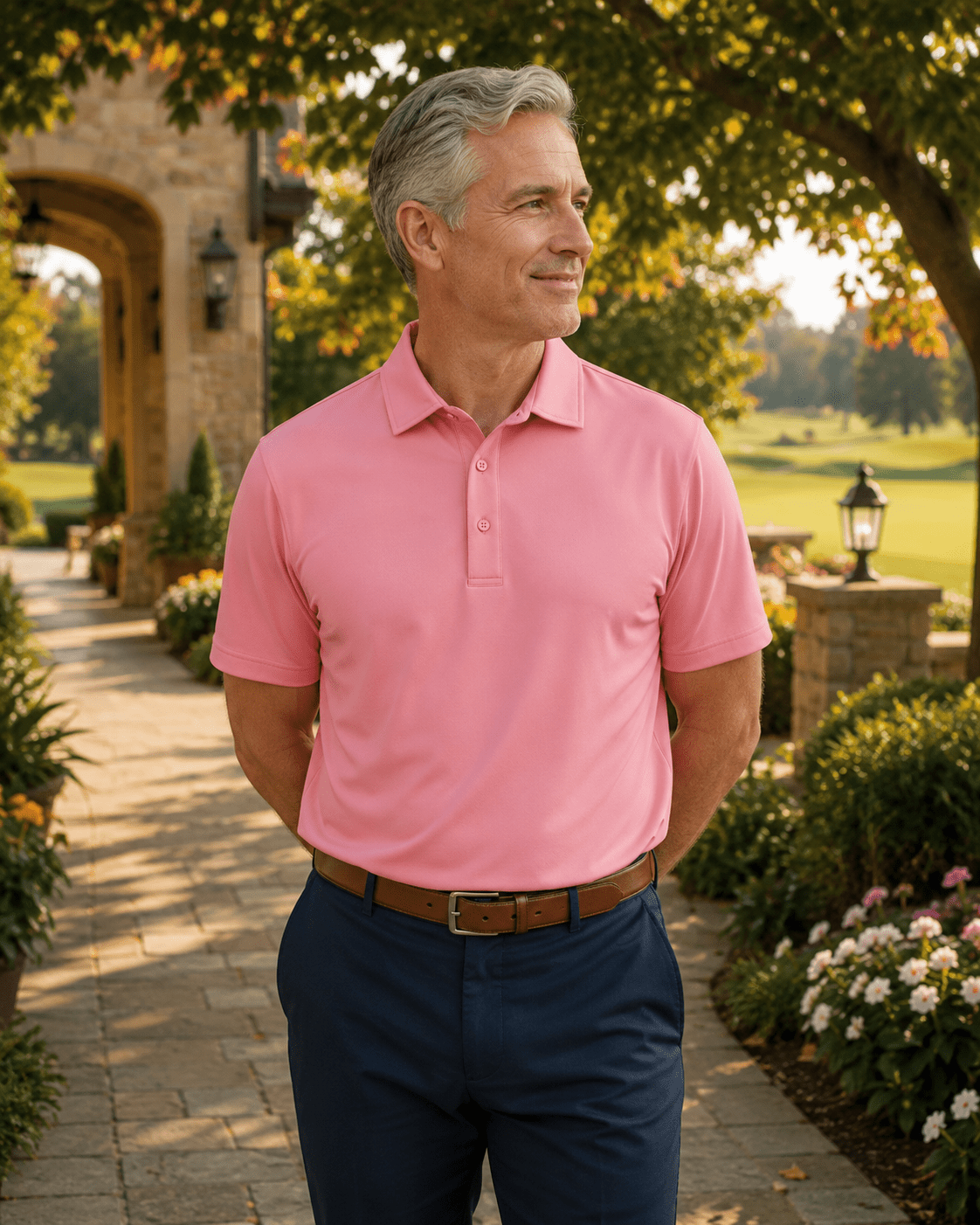Solid Performance Golf Polo - F/X Fusion Golf - Golf - Salmon - M