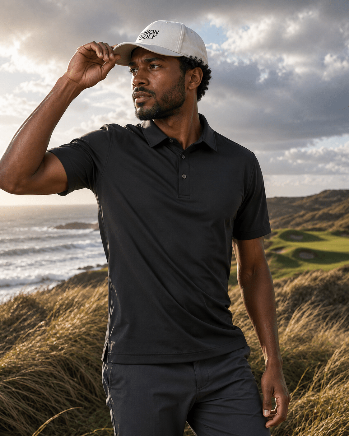 Solid Performance Golf Polo - F/X Fusion Golf - Golf - Black - M