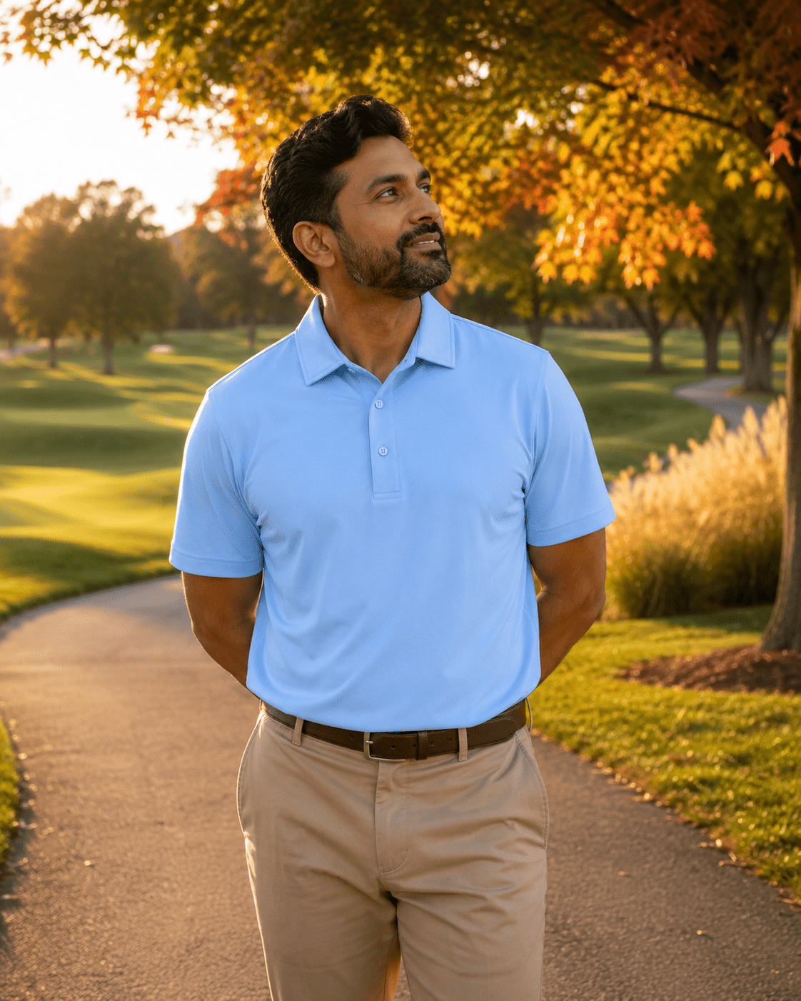 Solid Performance Golf Polo - F/X Fusion Golf - Golf - Sky - L