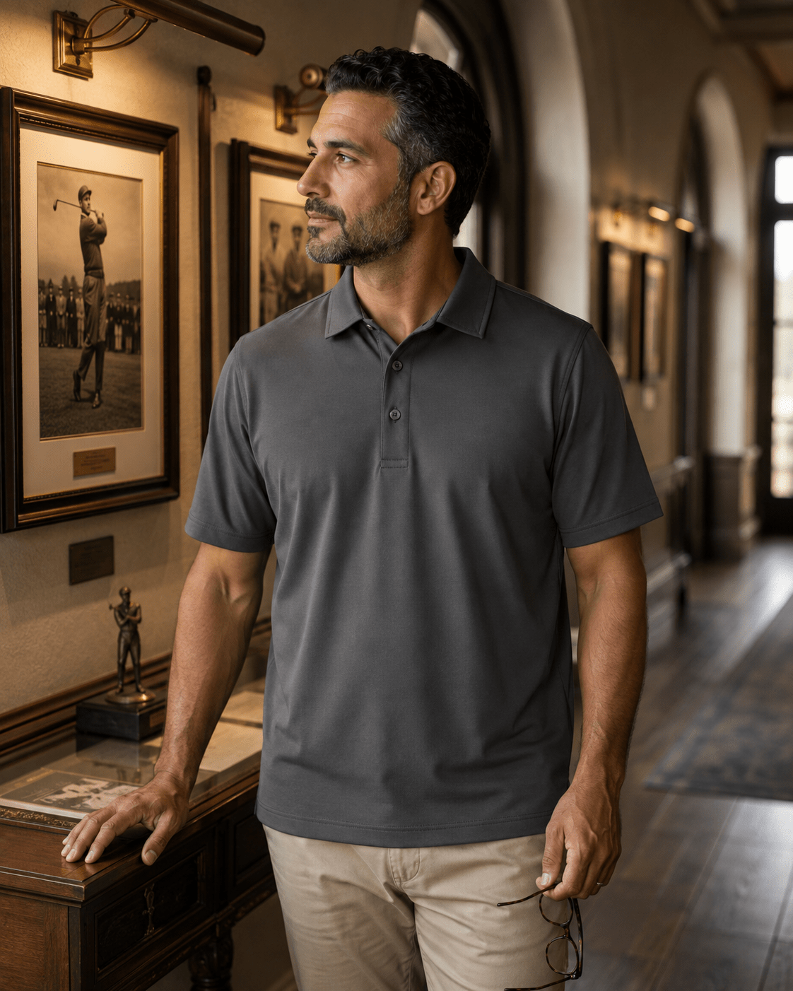 Solid Performance Golf Polo - F/X Fusion Golf - Golf - Charcoal - M