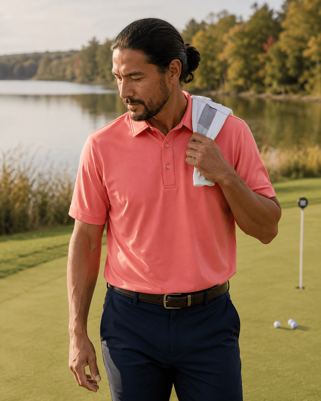 Solid Performance Golf Polo - F/X Fusion Golf - Golf - Coral - M