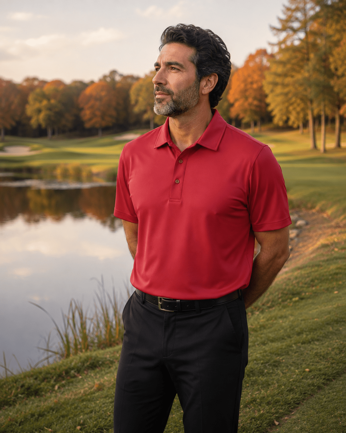 Solid Performance Golf Polo - F/X Fusion Golf - Golf - Red - M