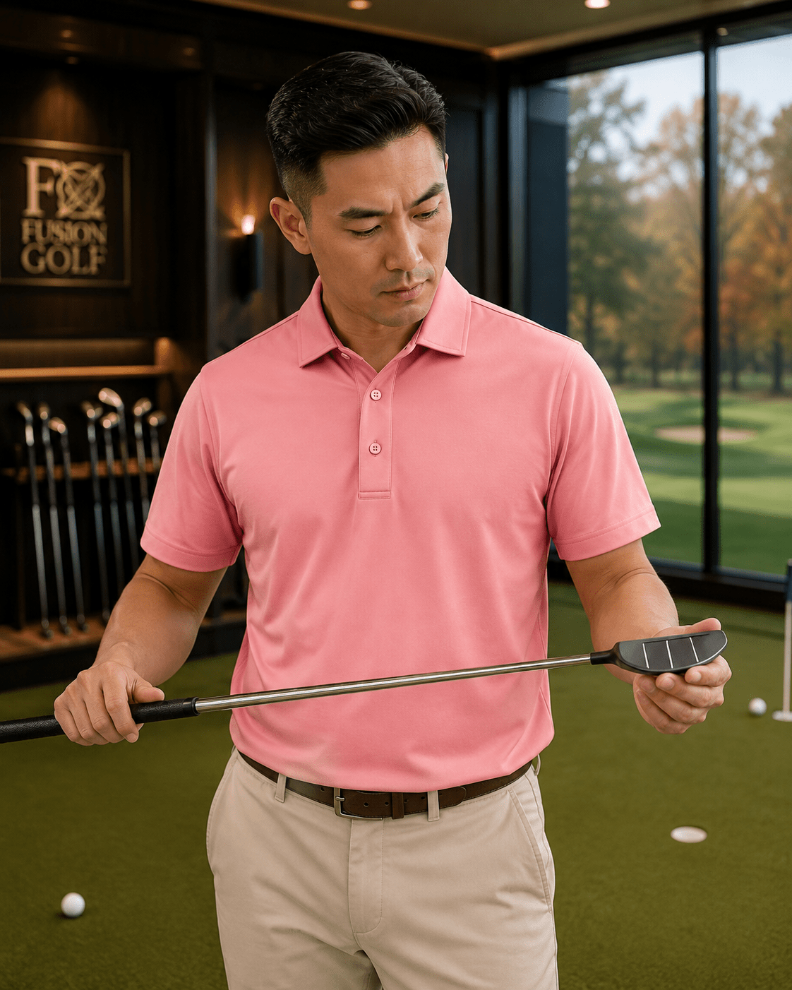 Solid Performance Golf Polo - F/X Fusion Golf - Golf - Salmon - M