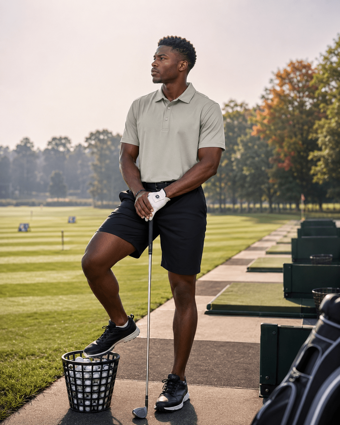 Solid Performance Golf Polo - F/X Fusion Golf - Golf - Pumice - M