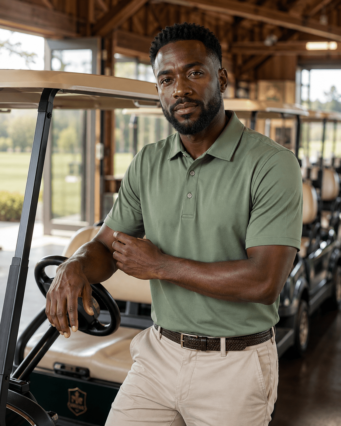 Solid Performance Golf Polo - F/X Fusion Golf - Golf - Olive - M