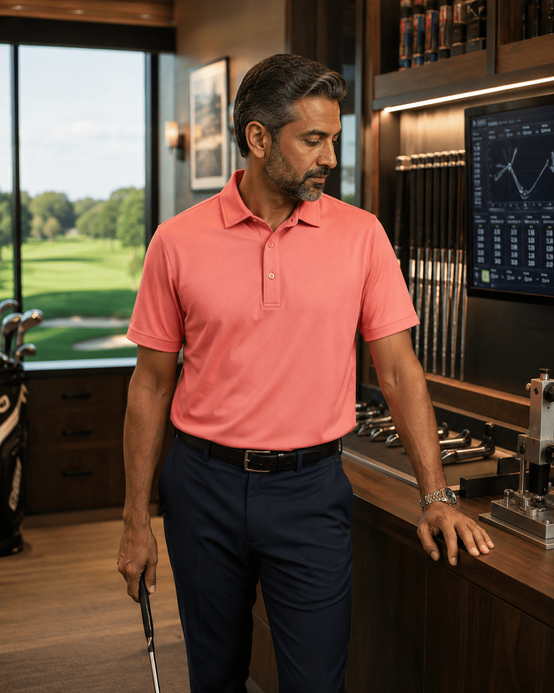 Solid Performance Golf Polo - F/X Fusion Golf - Golf - Coral - M