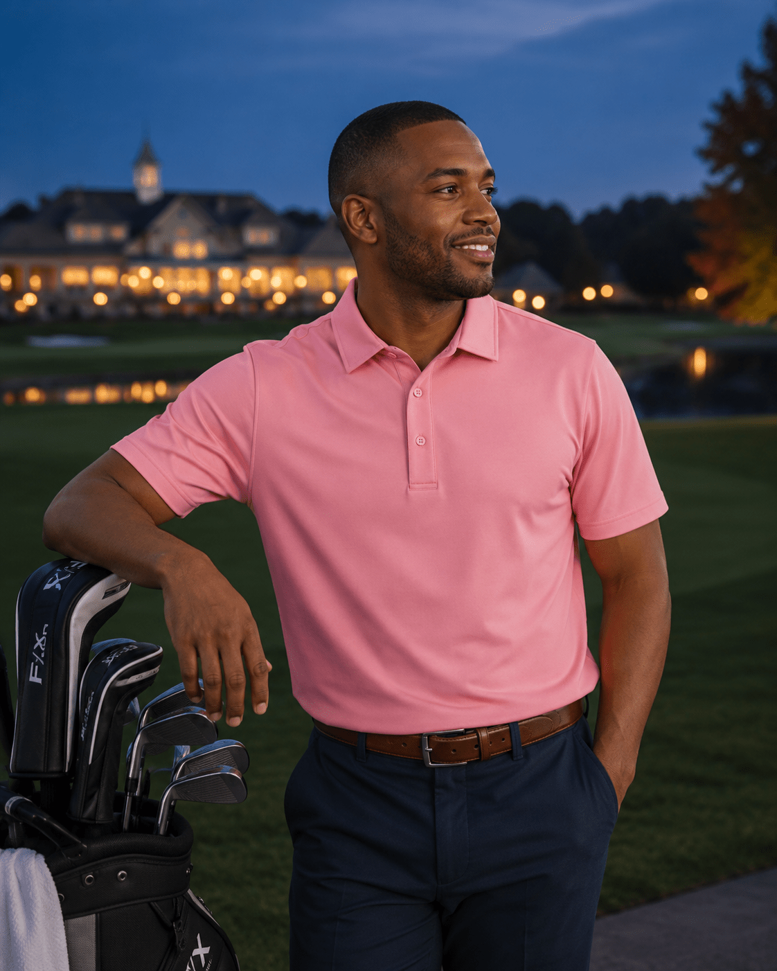 Solid Performance Golf Polo - F/X Fusion Golf - Golf - Salmon - M