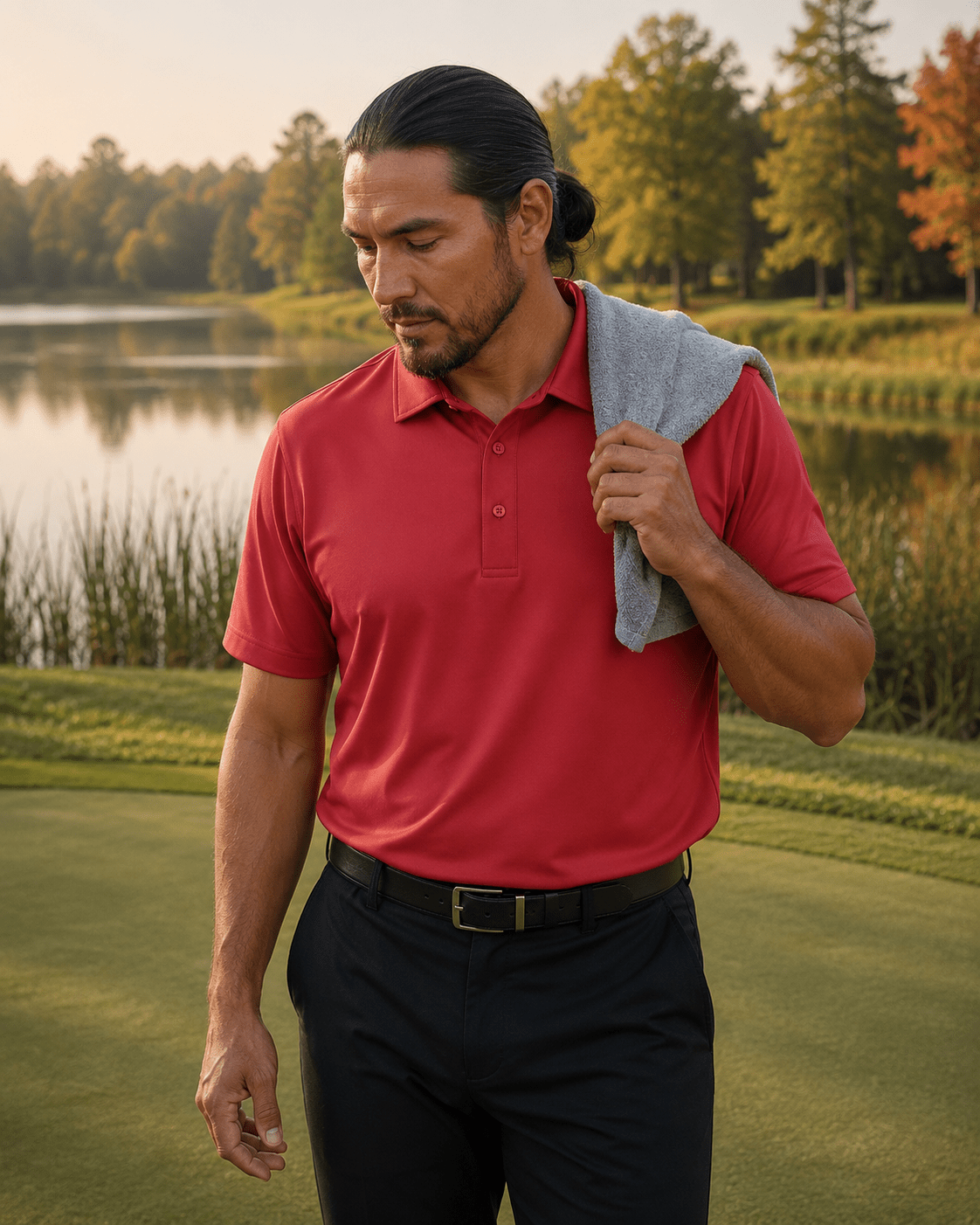 Solid Performance Golf Polo - F/X Fusion Golf - Golf - Red - M