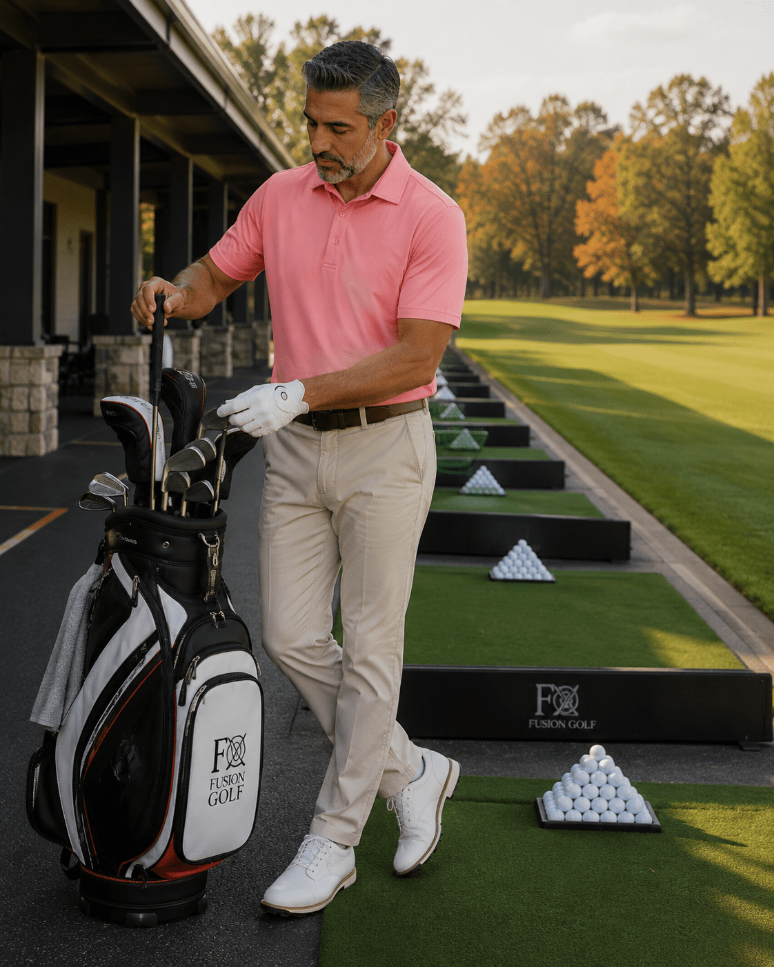 Solid Performance Golf Polo - F/X Fusion Golf - Golf - Salmon - M