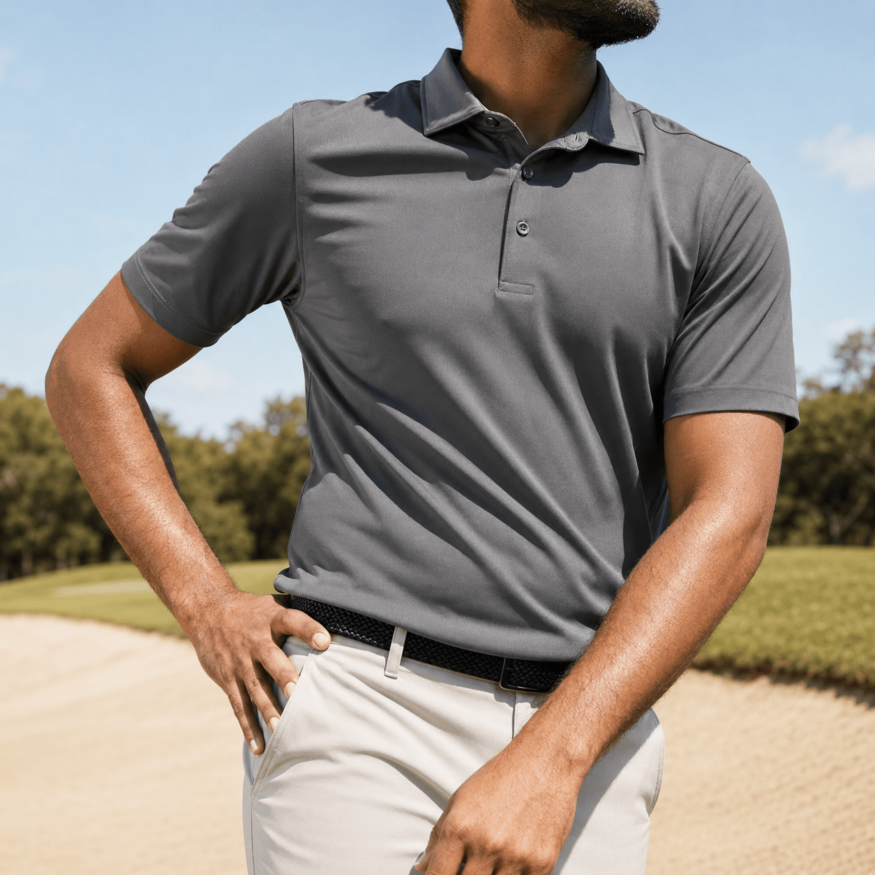 Solid Performance Golf Polo - F/X Fusion Golf - Polo - Charcoal
