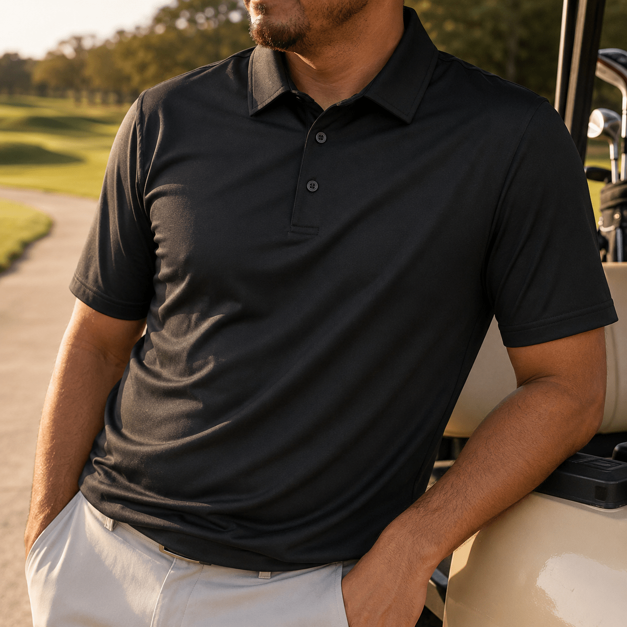 Solid Performance Golf Polo - F/X Fusion Golf - Polo - Black
