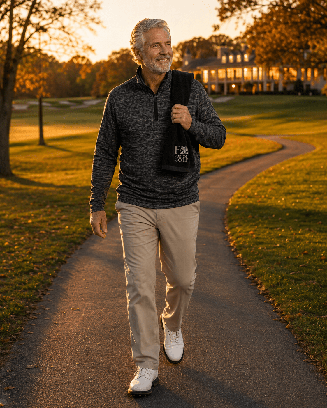 Space Dye 1/4 Zip Golf Pullover - F/X Fusion Golf - Golf - Charcoal - M