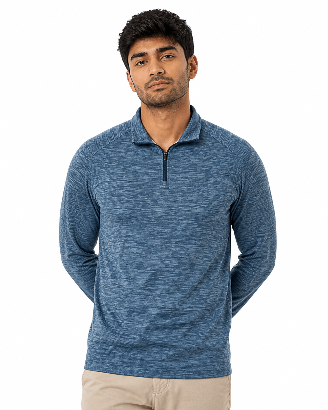 Space Dye 1/4 Zip Golf Pullover - F/X Fusion Golf - Quarter Zip - Blue