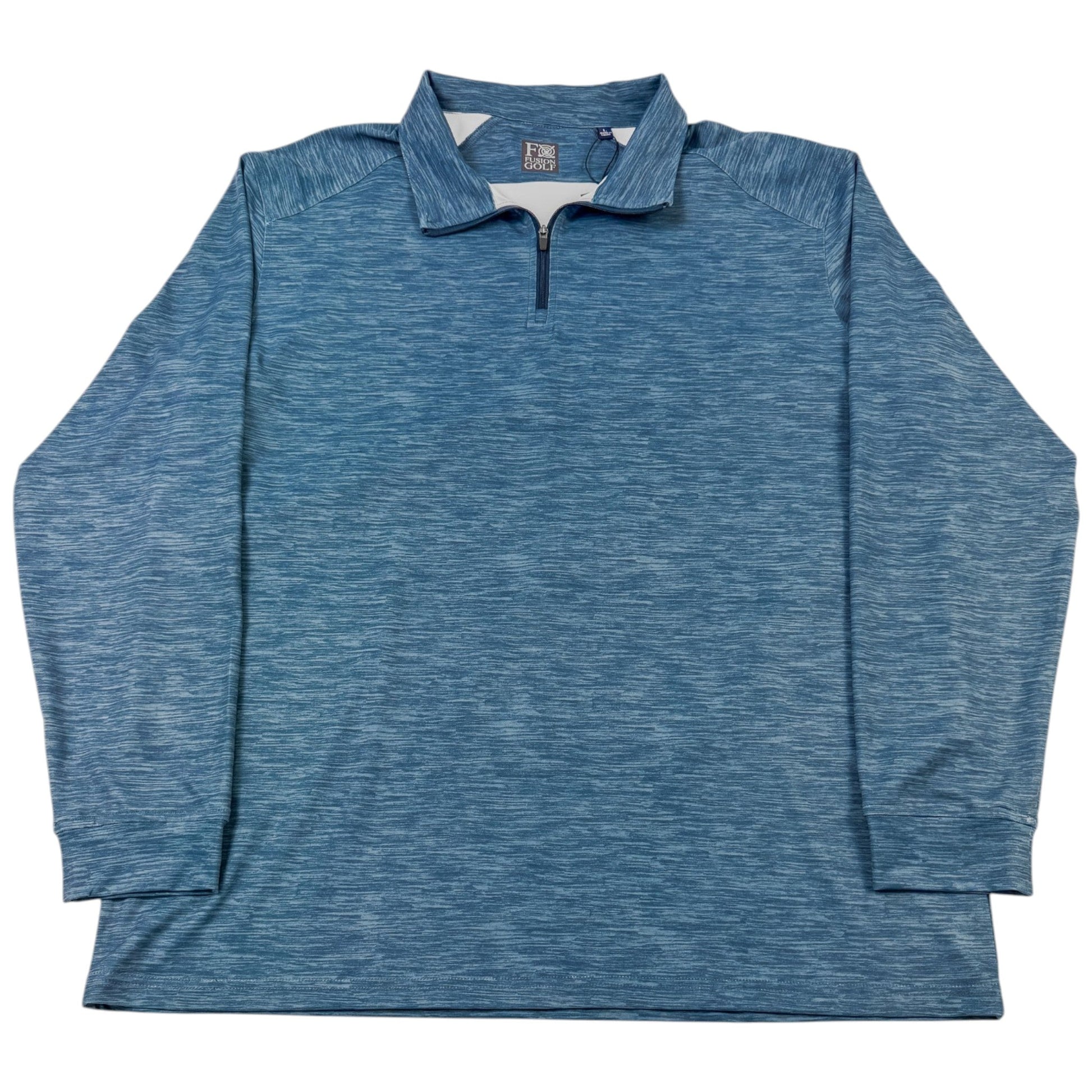 Space Dye 1/4 Zip Golf Pullover - F/X Fusion Golf - Quarter Zip - Blue