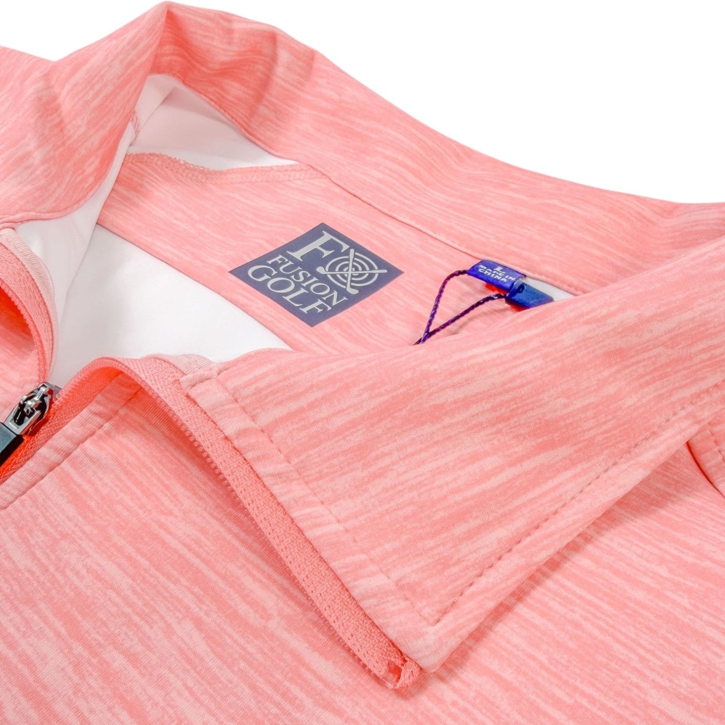 Space Dye 1/4 Zip Golf Pullover - F/X Fusion Golf - Quarter Zip - Coral