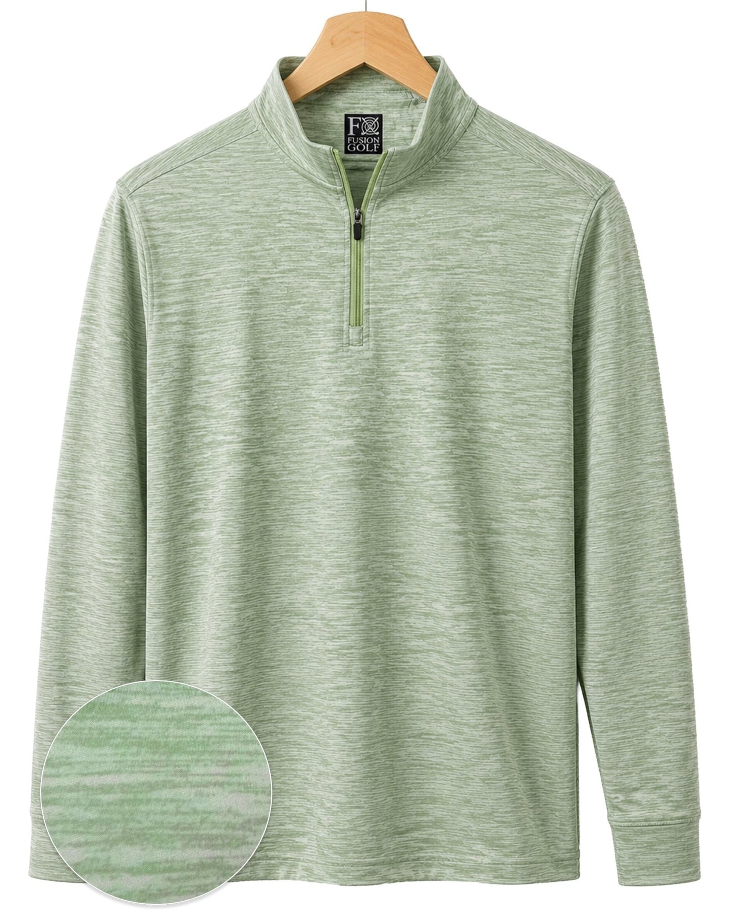 Space Dye 1/4 Zip Golf Pullover - F/X Fusion Golf - Quarter Zip - Green