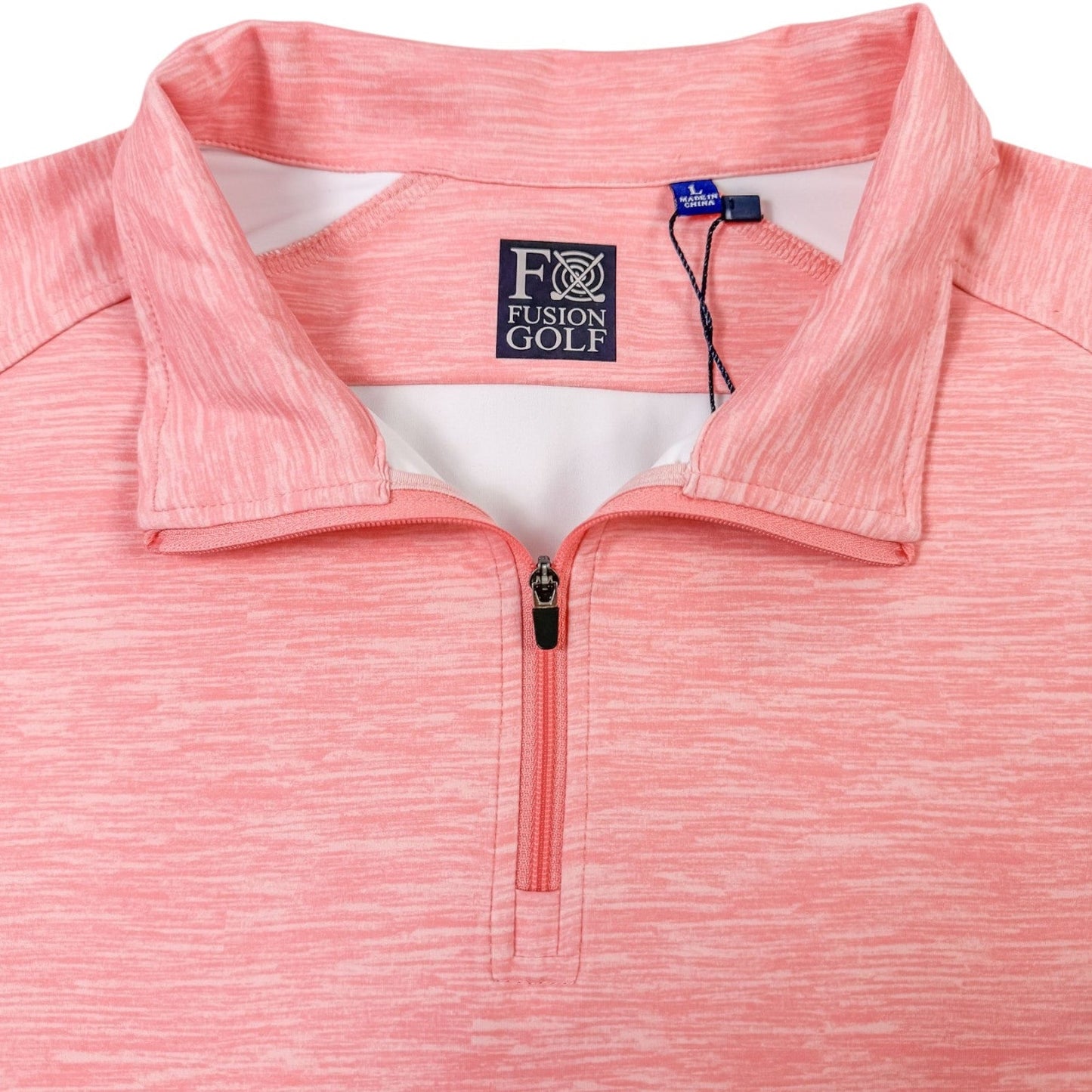 Space Dye 1/4 Zip Golf Pullover - F/X Fusion Golf - Quarter Zip - Coral